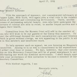 Letter: 1952 April 17