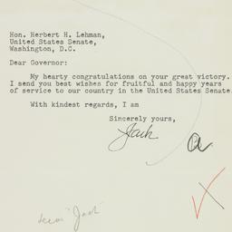 Letter: 1950 November 9