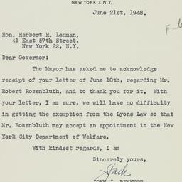 Letter: 1948 June 21