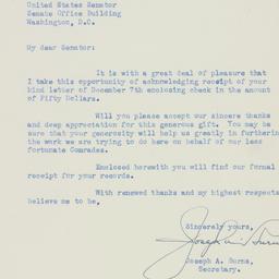 Letter: 1950 December 19