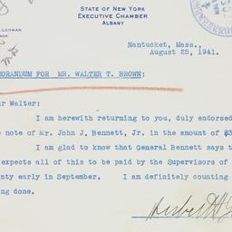 Memorandum: 1941 August 25