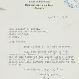 Letter: 1940 April 6