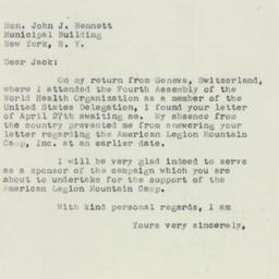 Letter: 1951 May 25