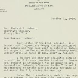 Letter: 1940 October 24