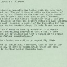 Memorandum: 1950 November 29