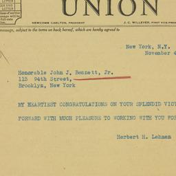 Telegram: 1936 October 4