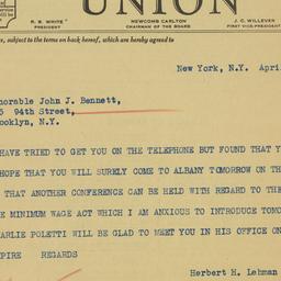 Telegram: 1937 April 4