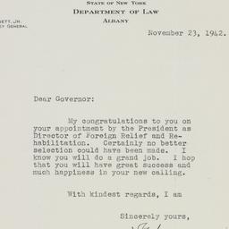Letter: 1942 November 23