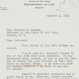 Letter: 1942 January 2