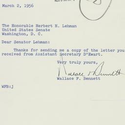 Letter: 1956 March 2