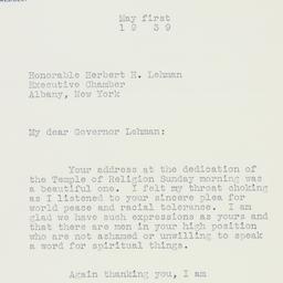 Speech: 1939 May 1