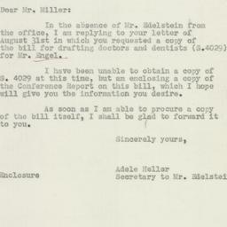 Letter: 1950 September 7