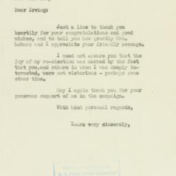 Letter: 1950 November 16
