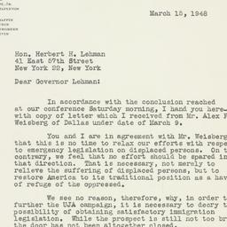 Letter: 1948 March 15