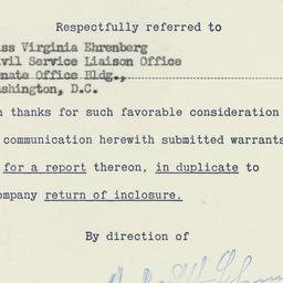 Memorandum: 1950 December 5