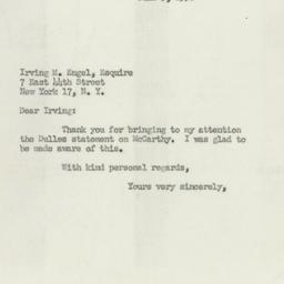 Letter: 1950 June 5