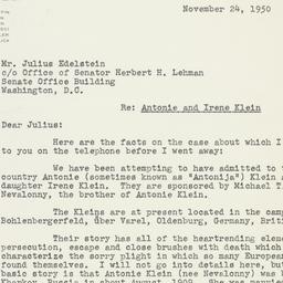 Letter: 1950 November 24