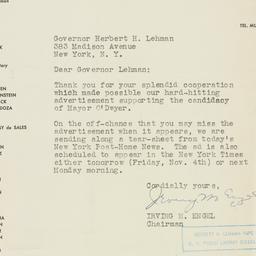 Letter: 1949 November 3
