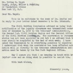 Letter: 1950 December 13