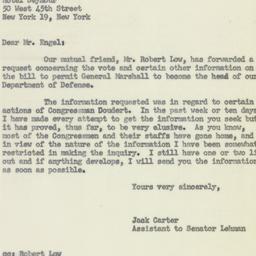 Letter: 1950 October 9