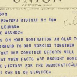 Telegram: 1950 September 10
