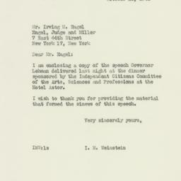 Letter: 1946 October 21