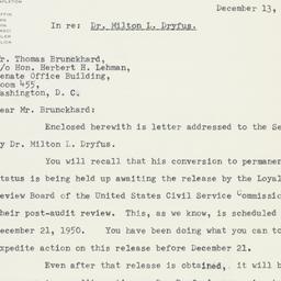 Letter: 1950 December 13