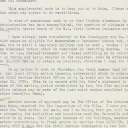 Letter: 1950 December 8