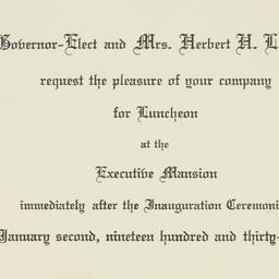 Invitation: 1933 January 2