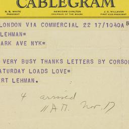 Letter: 1944 November 17