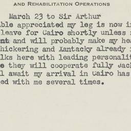 Telegram: 1944 March 23