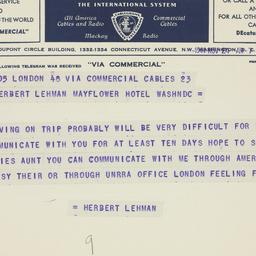 Telegram: 1944 November 24