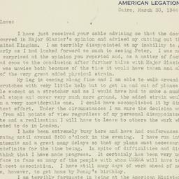 Letter: 1944 March 29
