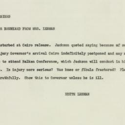 Telegram: 1944 March 21