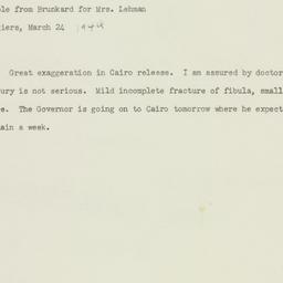 Telegram: 1944 March 24