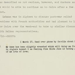 Letter: 1944 March 18