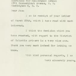 Letter: 1956 March 31