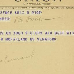 Telegram: 1950 November 8