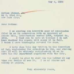 Letter: 1933 May 6