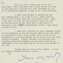 Letter: 1947 April 30