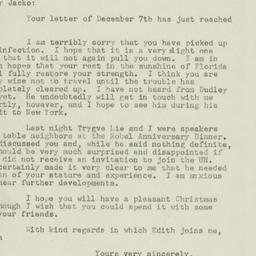 Letter: 1947 December 11