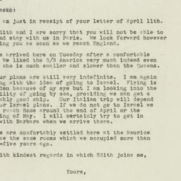 Letter: 1949 April 14