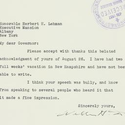Letter: 1937 September 9