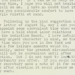 Letter: 1938 October 5