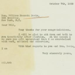 Letter: 1938 October 7