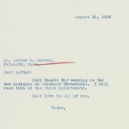 Letter: 1936 August 21