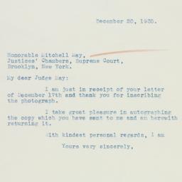 Letter: 1935 December 20