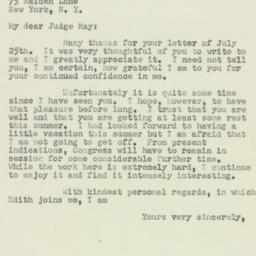 Letter: 1950 July 27
