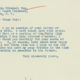 Letter: 1933 February 28