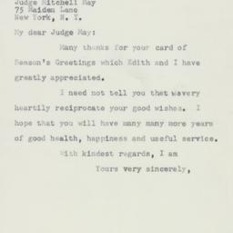 Letter: 1956 December 26